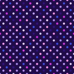 Purple Polka Dots Seamless Pattern