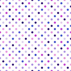 Purple Polka Dots Seamless Pattern - 96408381