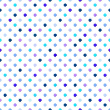 Blue Polka Dots Seamless Pattern