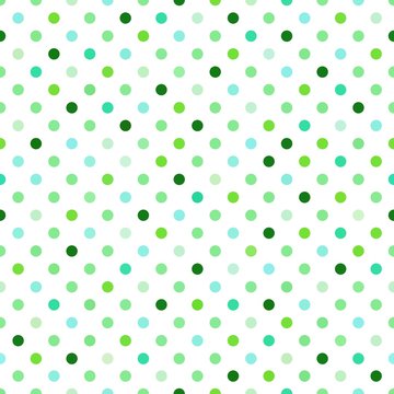 Green Polka Dots Seamless Pattern
