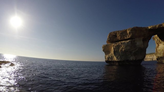 Gozo Azure Window Height, Malta Islands