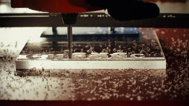 Milling cnc machine made workpieces of plastic