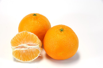 close-up on tangerines