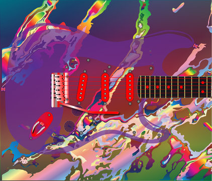 Psychedelic Guitar Background