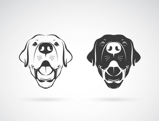 Vector image of an dog labrador head on white background