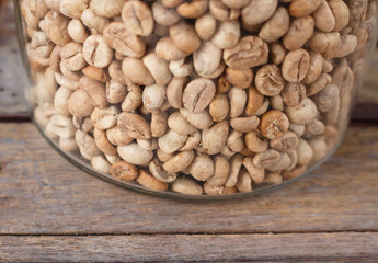 coffee beans in jars