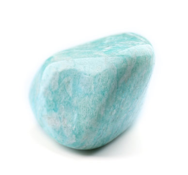 Amazonite isolated on white background