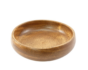 Pottery made from wood on isolated background.