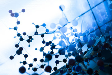 Science Molecule DNA Model Structure, business teamwork concept