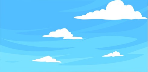 Blue Sky with Clouds Background Vector