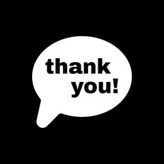 The thank you  icon. Thanks symbol. Flat