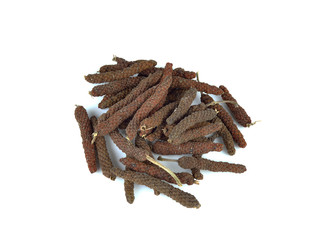Long pepper isolated on the white background