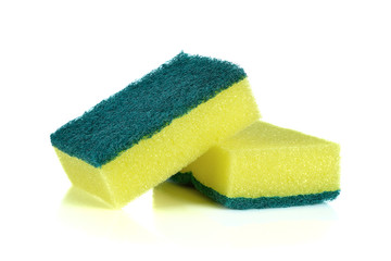 Dishwashing sponge isolate on white background