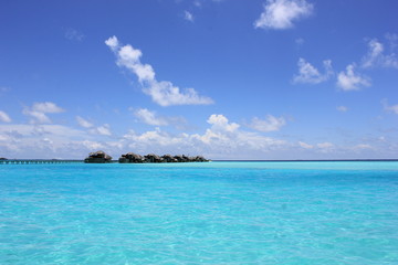 Obraz premium 水上コテージ