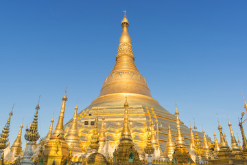 Yangon, Myanmar view of Shwedagon Pagoda
