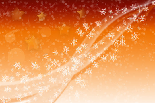 Horizontal bronze digital background with white snowflakes and motion effect