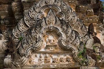 Reliefs at Ancient Buddhist Temple