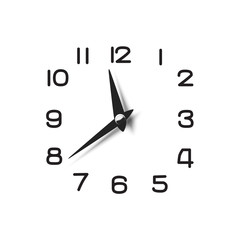 Clock dial with pointers and numerical symbols