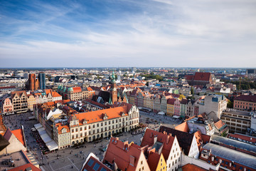Fototapeta na wymiar City of Wroclaw Old Town Market Square