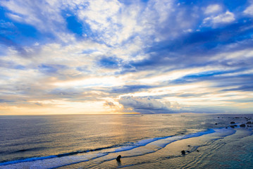 Sunrise, sea, seascape. Okinawa, Japan.