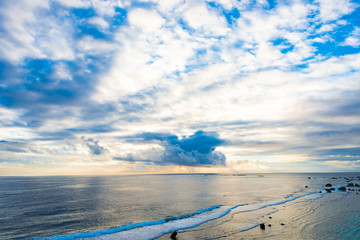 Sunrise, sea, seascape. Okinawa, Japan.