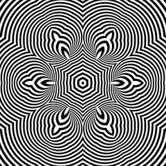 Abstract Striped Background. Black and White Vector Illustration