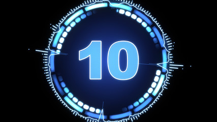 modern digital countdown timer