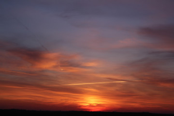 Fototapeta na wymiar Colorful sunset with clouds