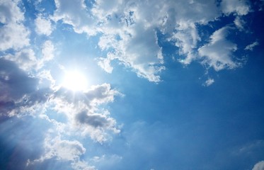 The sun on cloudy sky #1