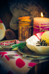 Christmas table festive supper setting eve