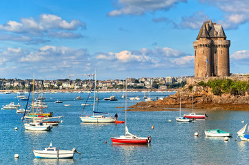 Solidor Tower, Saint Malo, Brittany, France - obrazy, fototapety, plakaty