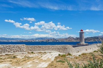 View on Marseille from Chateau d'If,  France