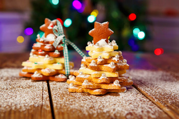 Christmas gingerbread cookie tree as a gift