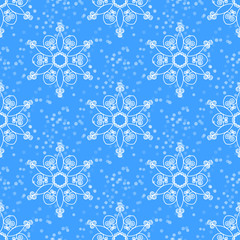 Seamless pattern with snowflakes