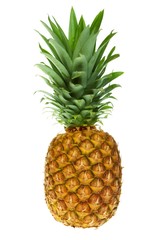 Fototapeta premium A whole pineapple against a white background.