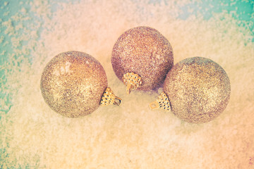 christmas ball with filter effect retro vintage style