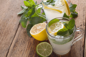 Cold fresh lemonade