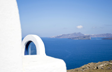 Fototapeta premium Beautiful scenic island of Santorini, Greece