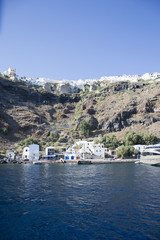 Fototapeta na wymiar Beautiful scenic island of Santorini, Greece