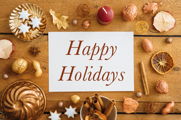 Blue Christmas decoration on wood