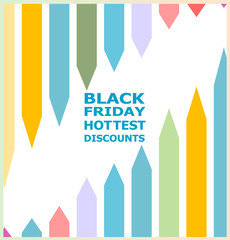 Black Friday sale inscription design template. Black Friday banner. Vector illustration