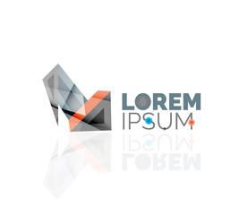Logo, abstract geometric business icon