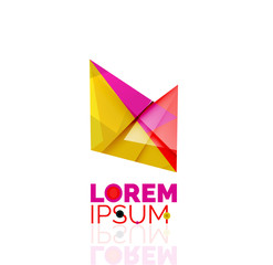 Obraz premium Logo, abstract geometric business icon