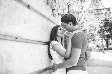 Young couple visiting Paris