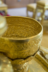 goldware antique container craft gold household utensil concept