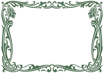 Vector abstract framework from the bound flowers and plants