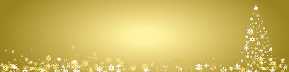 Weihnachtsbaum - Schneeflocken - gold