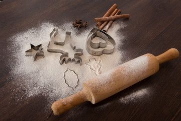 Baking christmas cookies
