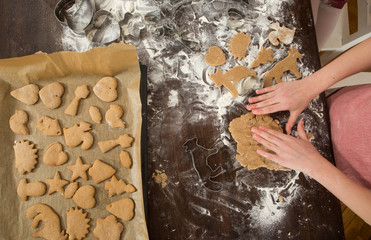 Christmas homemade gingerbread cookies
