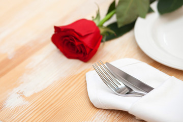 This romantic diner is prepared for you